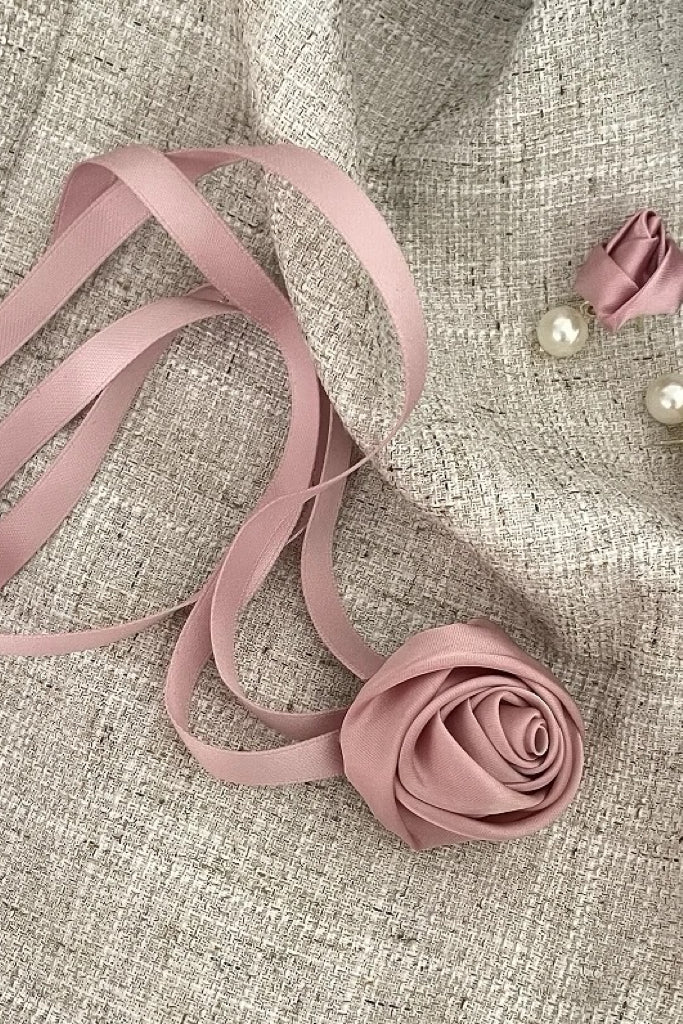 Satin Rosette Choker