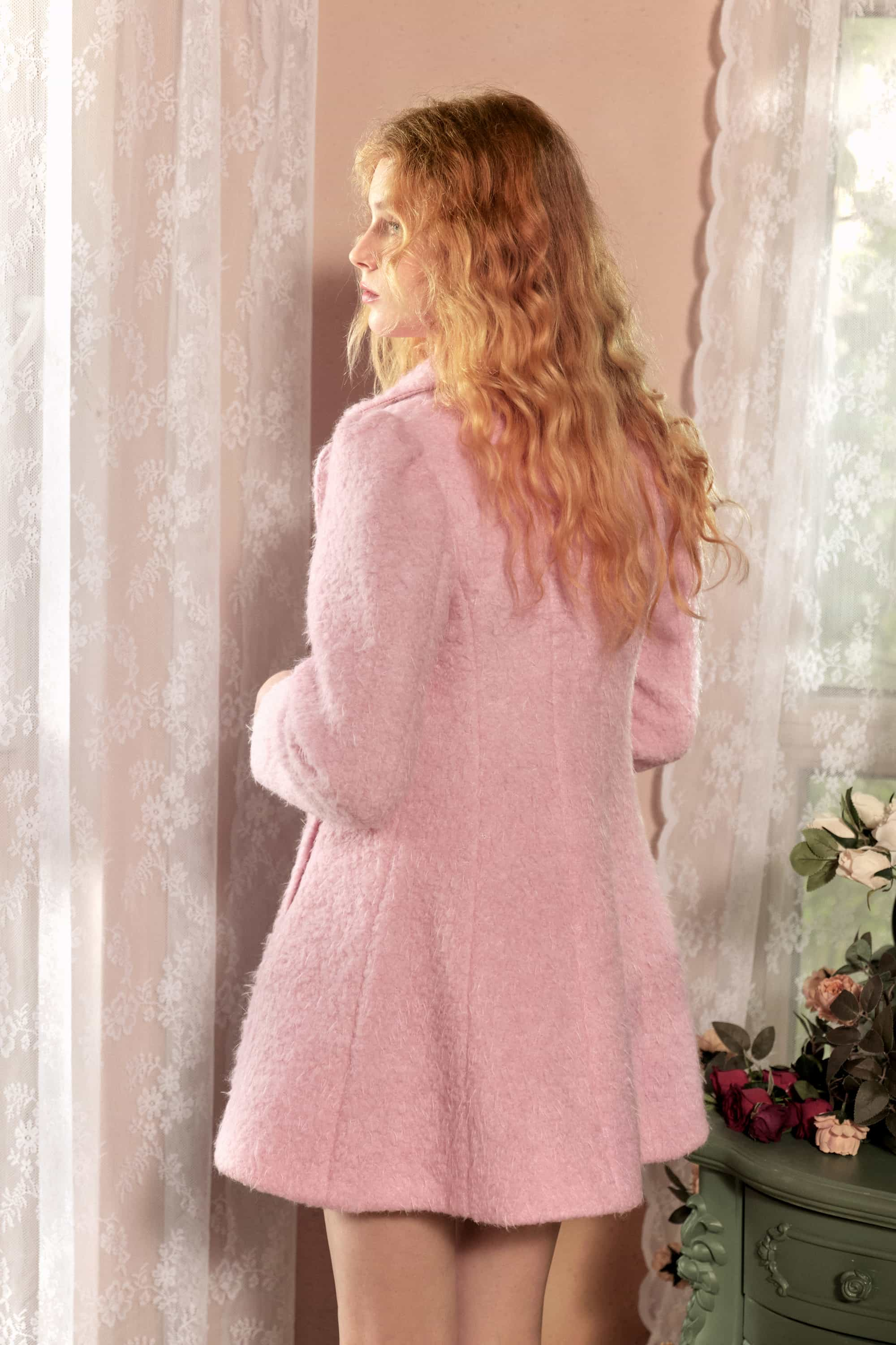 Paige Puff Sleeve Wool Coat