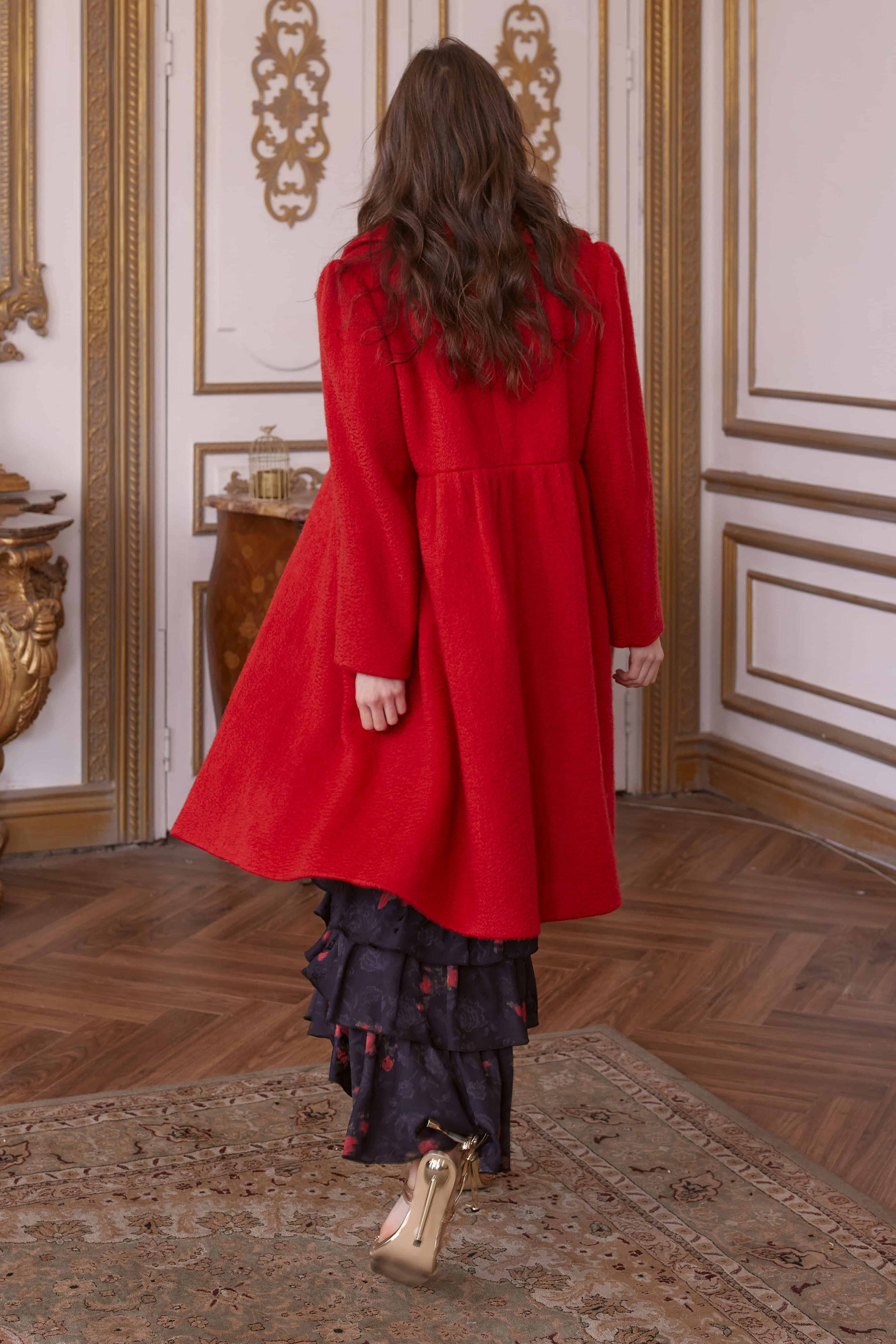 Sullivan Small Lapel Wool Babydoll Coat