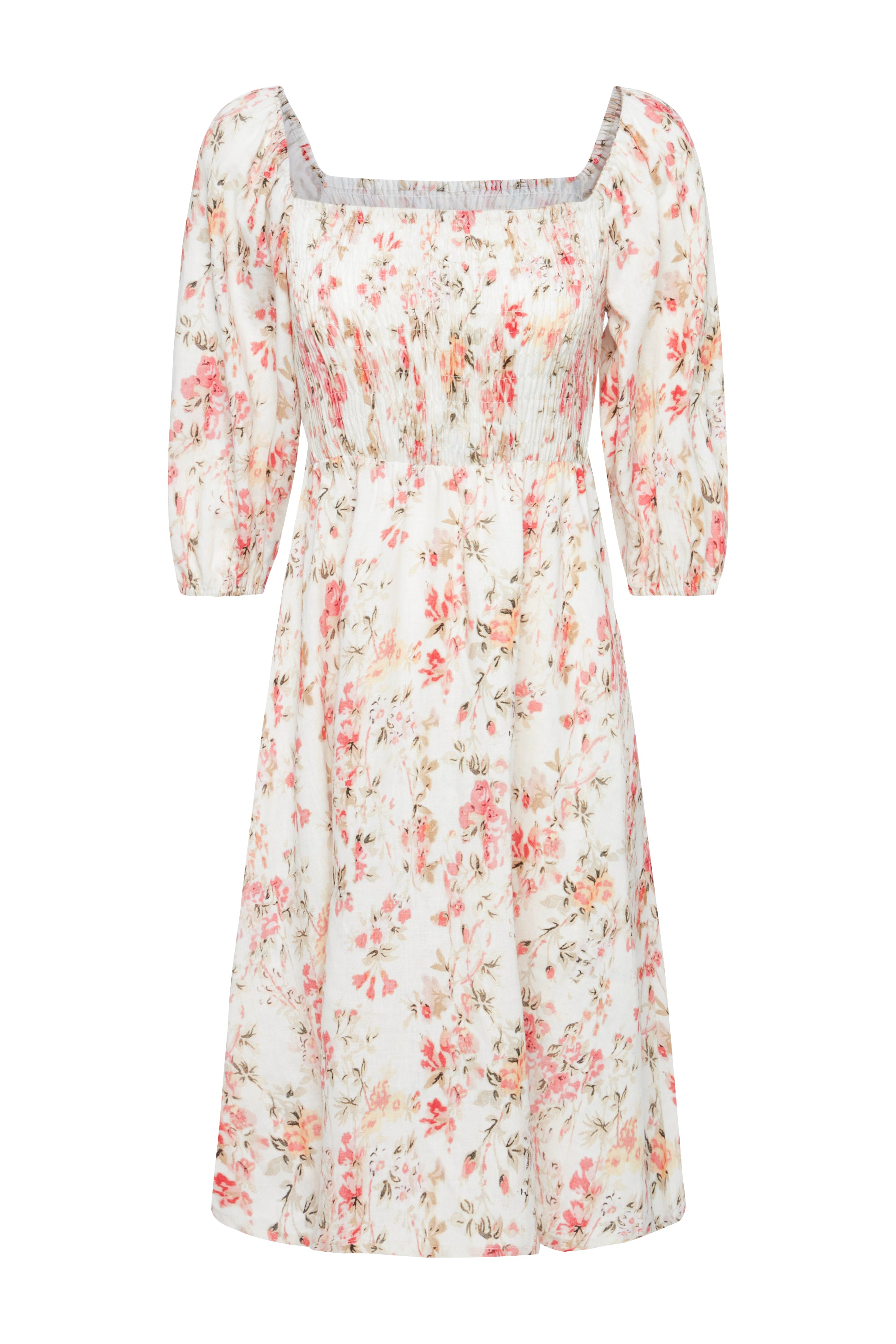 Marion Floral Empire-Cut Midi Dress