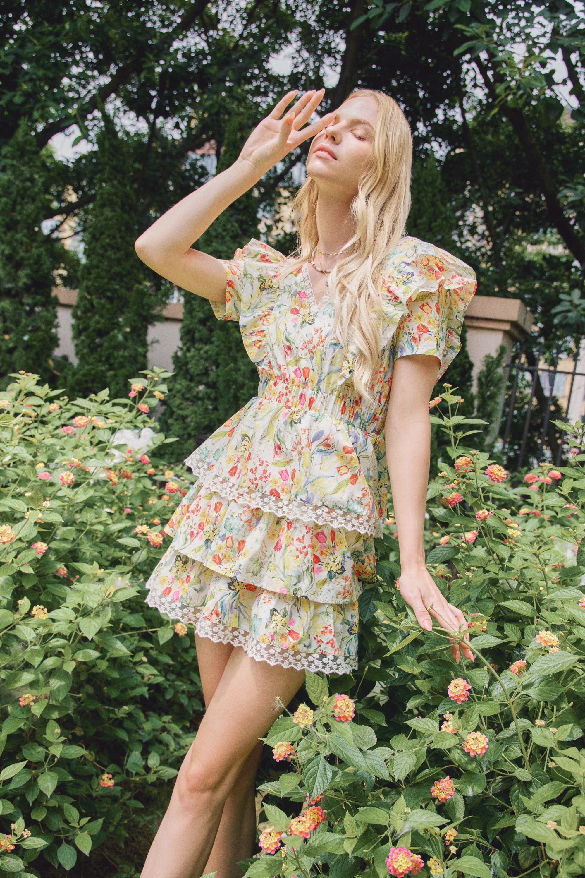 LAIT-Sylvie Garden Floral Mini Dress